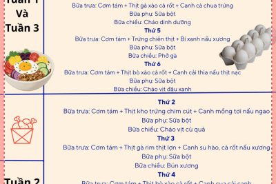 Thực đơn cho bé